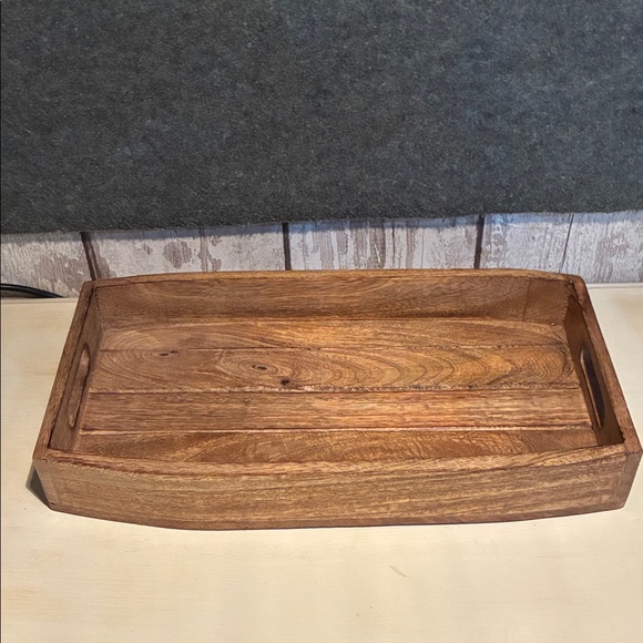 Wooden Serving Tray with Handles - Picture 2 of 3